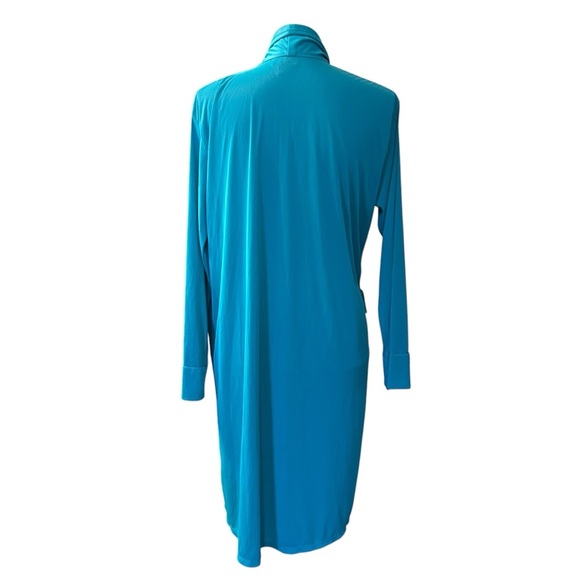 Natori Slinky Bath Comfy Wrap Style Robe Women’s SZ Medium in Solid Blue - Picture 5 of 6